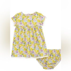 Mini boden floral jersey dress and bloomer.